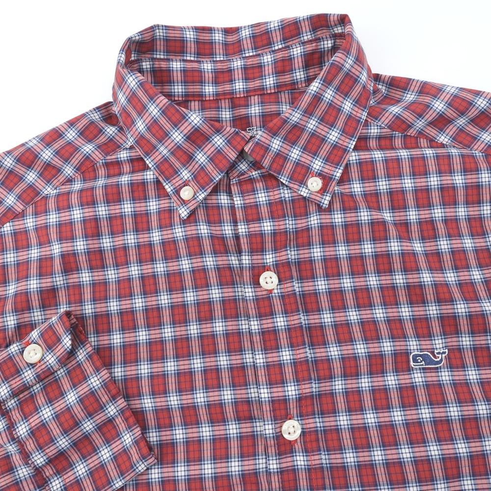 Vineyard Vines Performance Classic Shirt Men's XS Plaid Long Sleeve Button Down